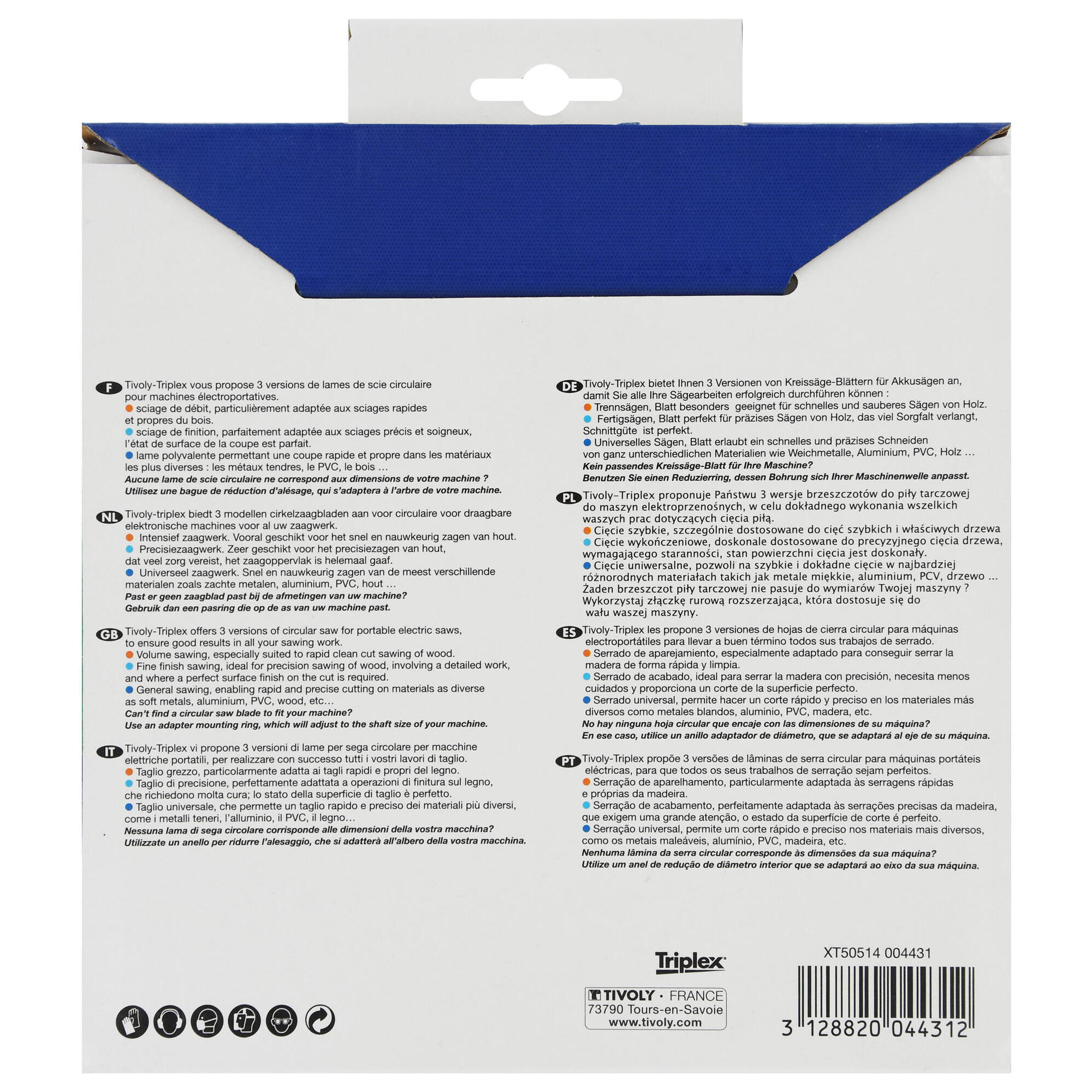 Ø: 170 x Ø2: 20 x Z: 20 / Hoja de sierra circular -Despiece -Para madera y yeso -Uso en sierra portátil (Funda cartón)