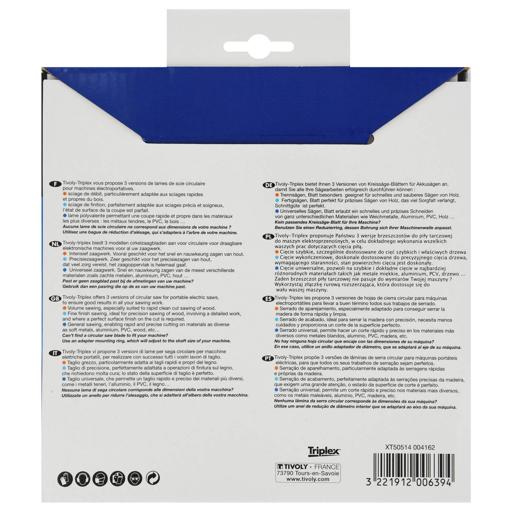 Ø: 180 x Ø2: 30 x Z: 60 / Hojas de sierra circular -Acabado -Para plástico, aluminio y acero inoxidable -Uso en sierra portátil (Funda cartón)