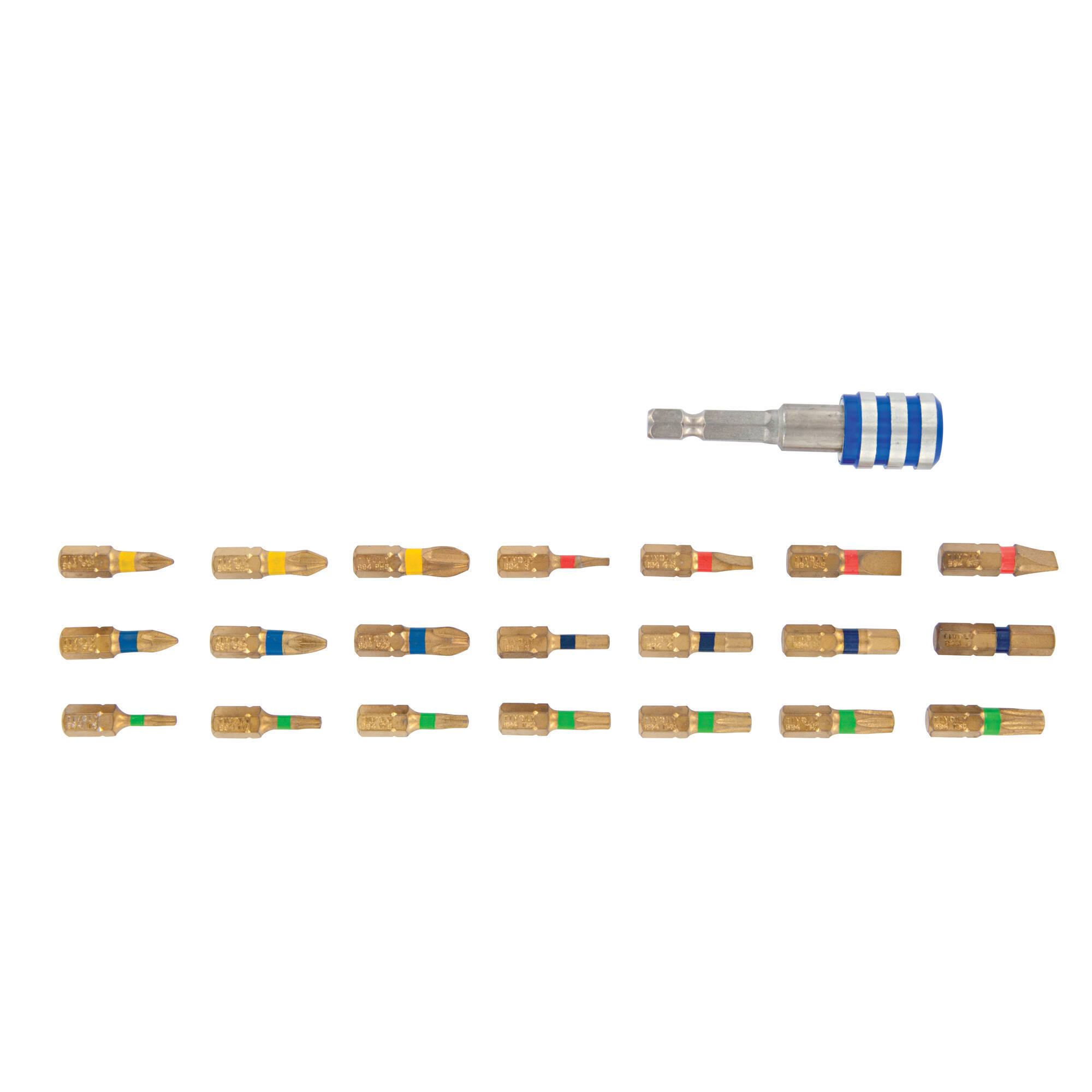22 piezas -21 puntas torsión diamantadas + 1 portapuntas magnético de cambio rápido