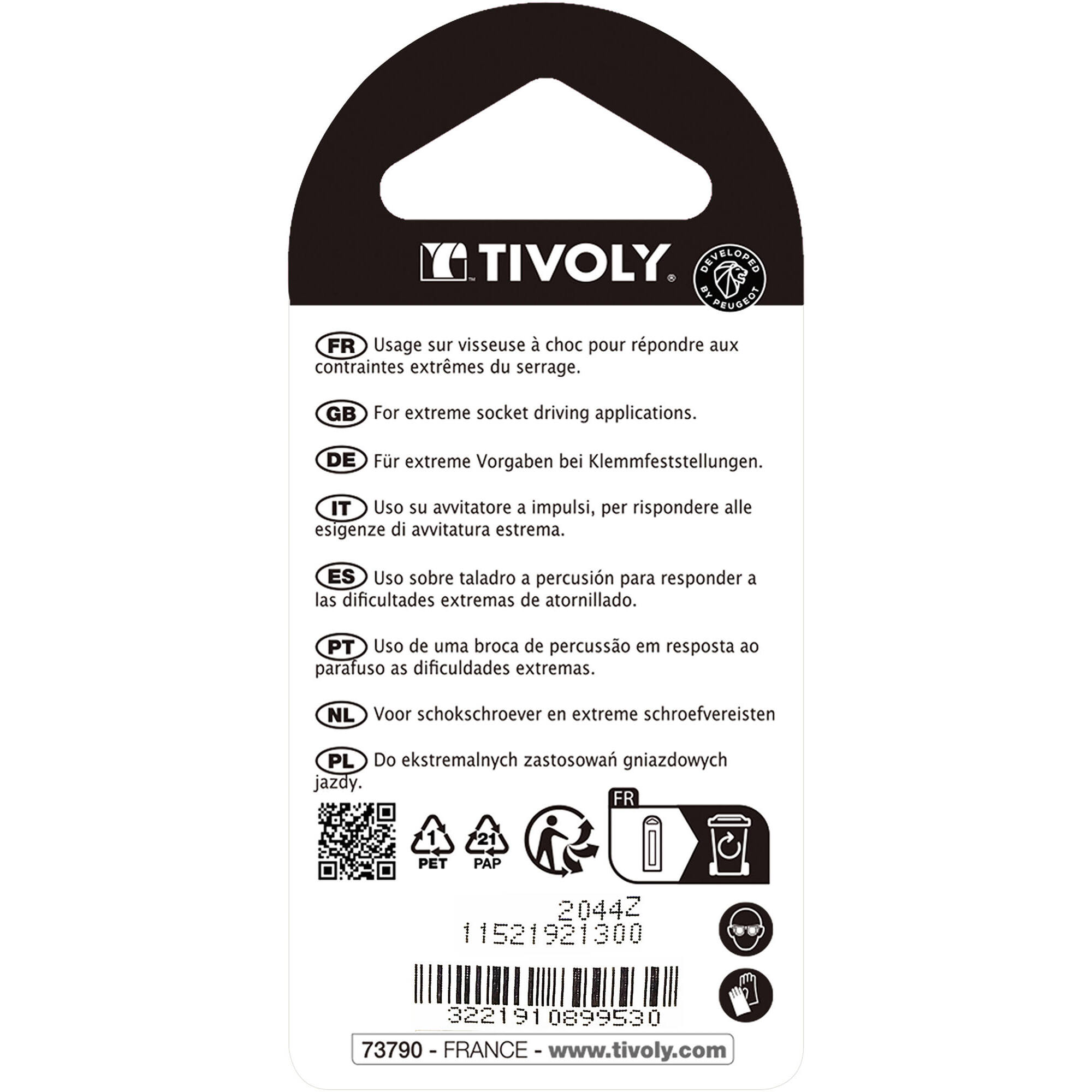 Llave de vaso magnética -IMPACTO (Blíster) N°: N13 / L: 45