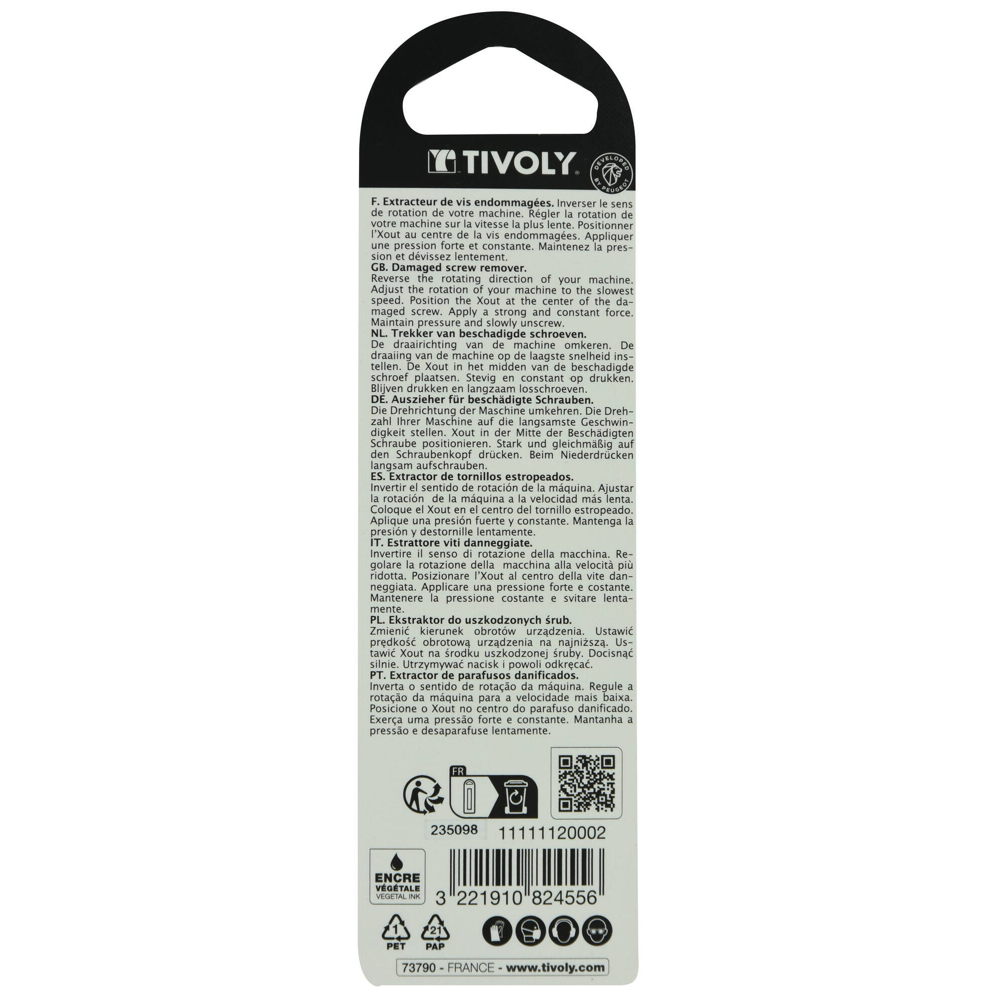 2 piezas -Extractores de tornillos N.º 2- 3