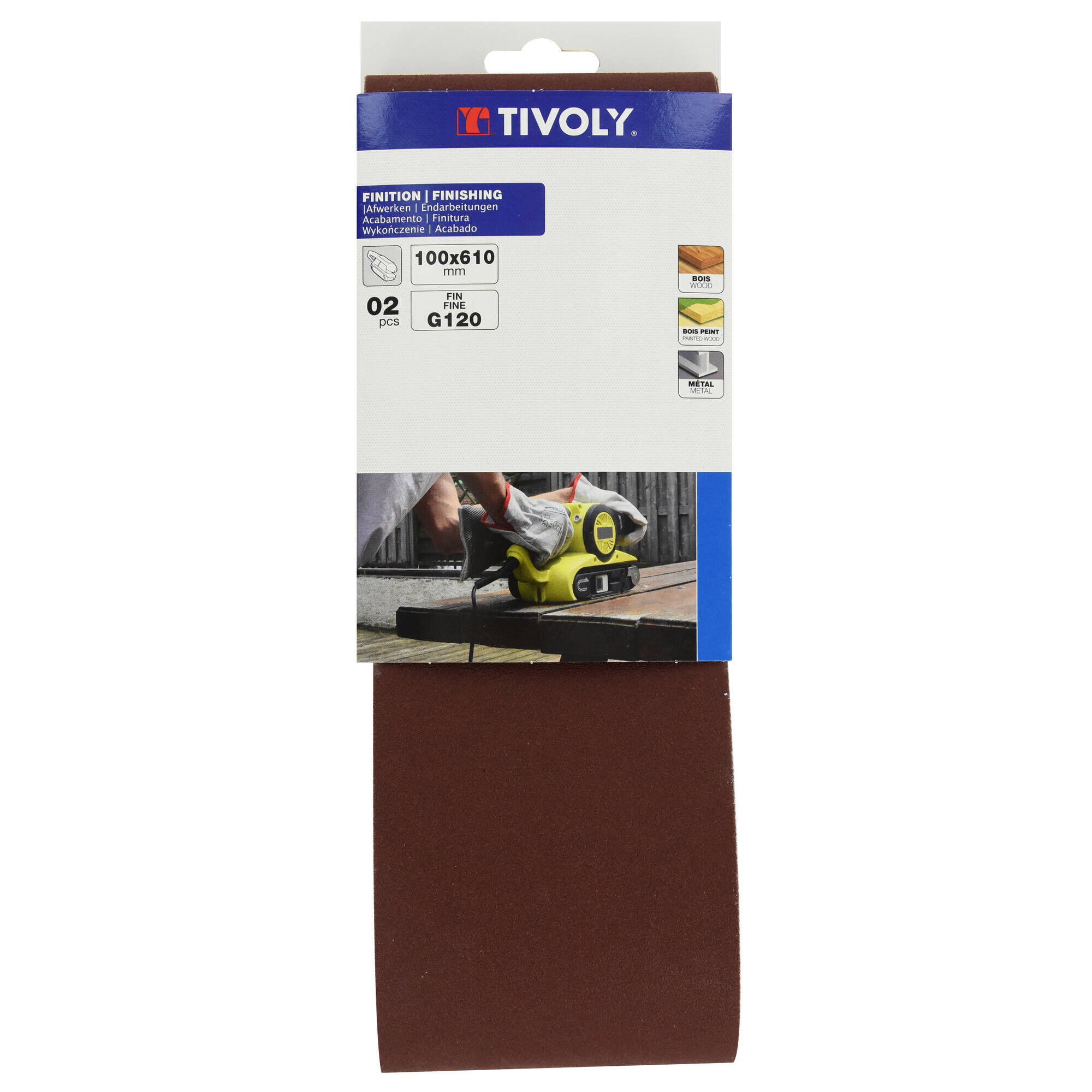 Lija de banda SIN FIN -100x610 mm -Para lijadora de Banda lima sin fin (Funda cartón) / Dim 100x610 / Gr : 50