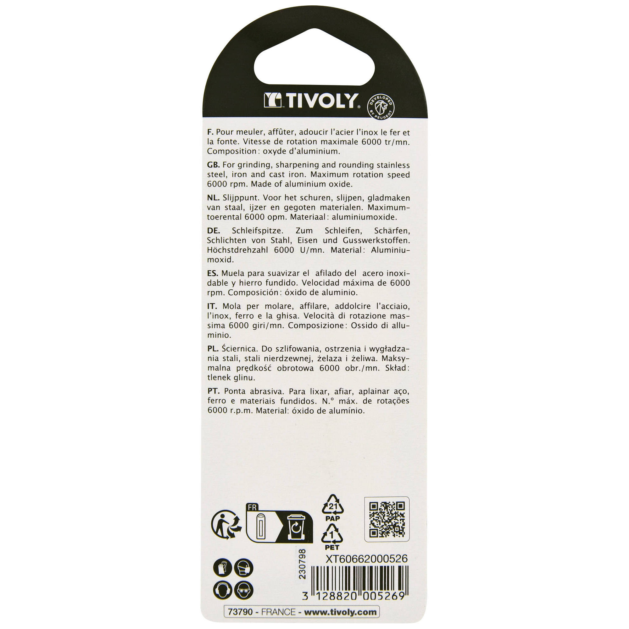 Muela cónica Ø14>32mm