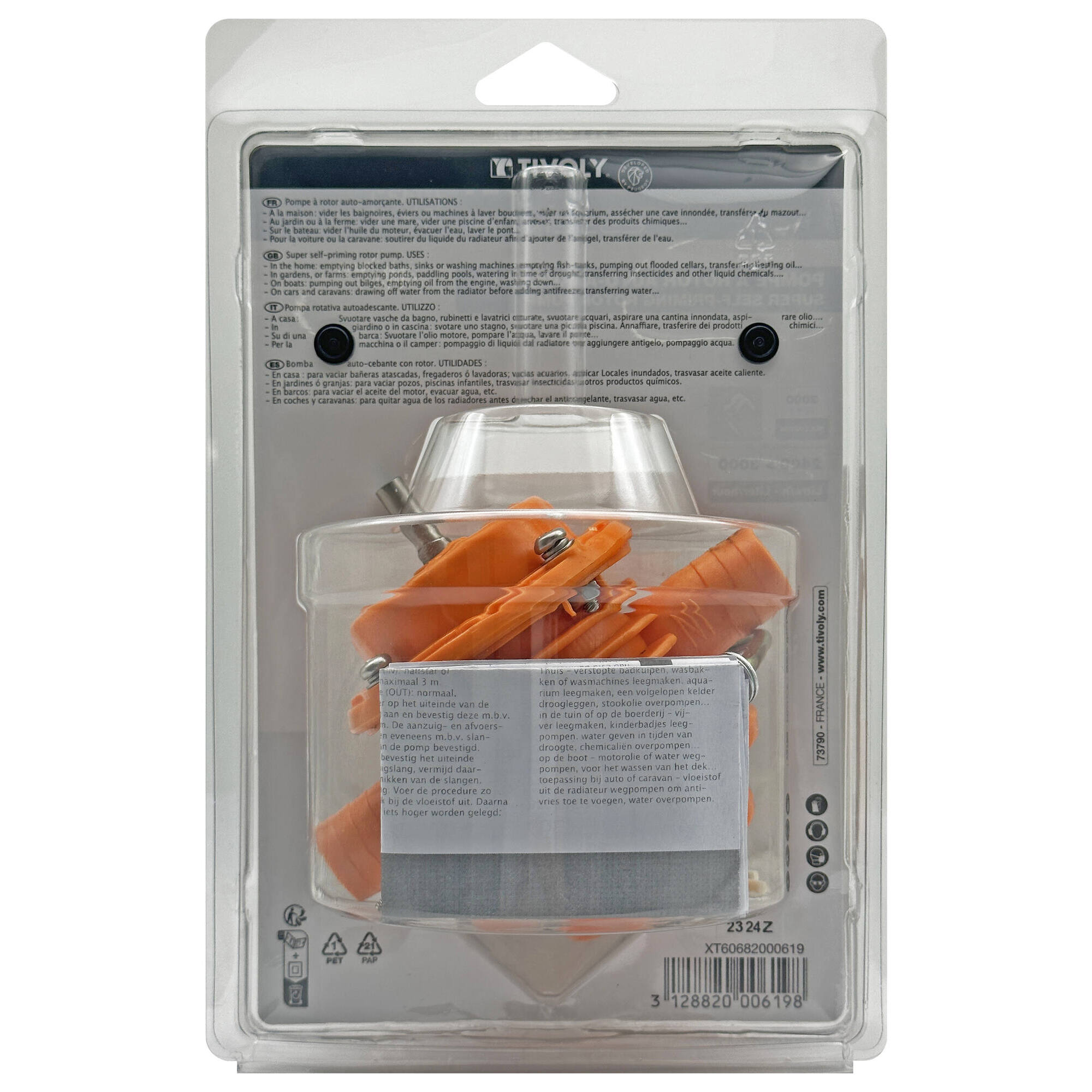 Bomba con rotor 2400 a 3000 litros/hora