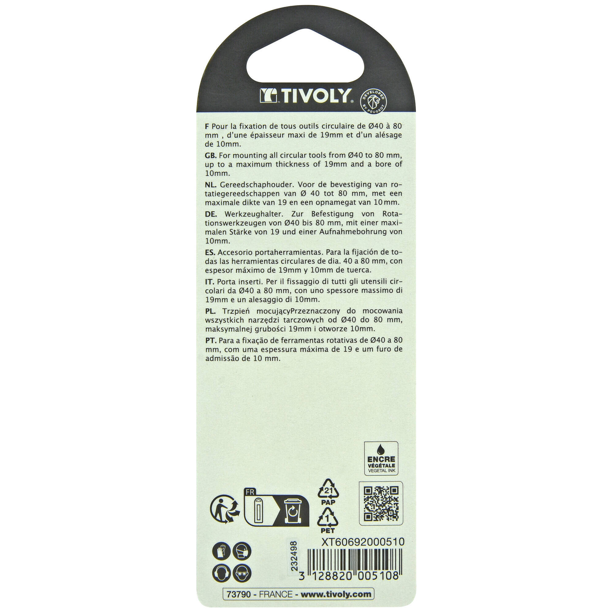 Portaherramientas Ø10 mm