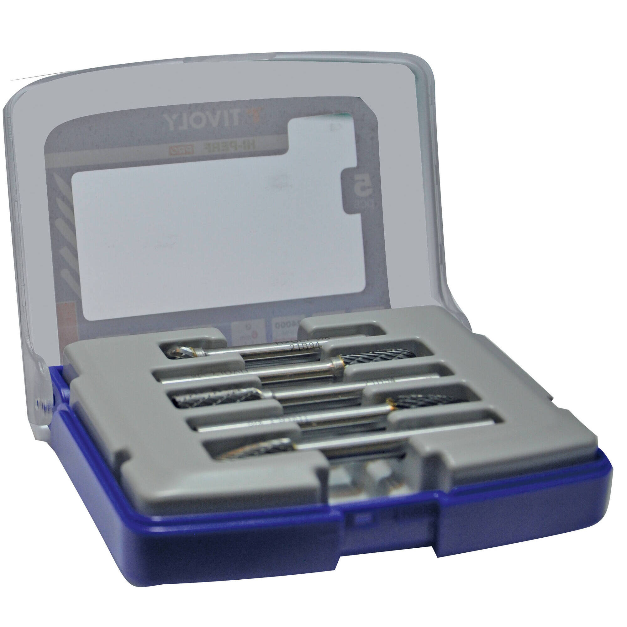 5 fresas lima rotativas de Metal Duro Ø 8 mm Dentado normal con rompevirutas mango de 6 mm