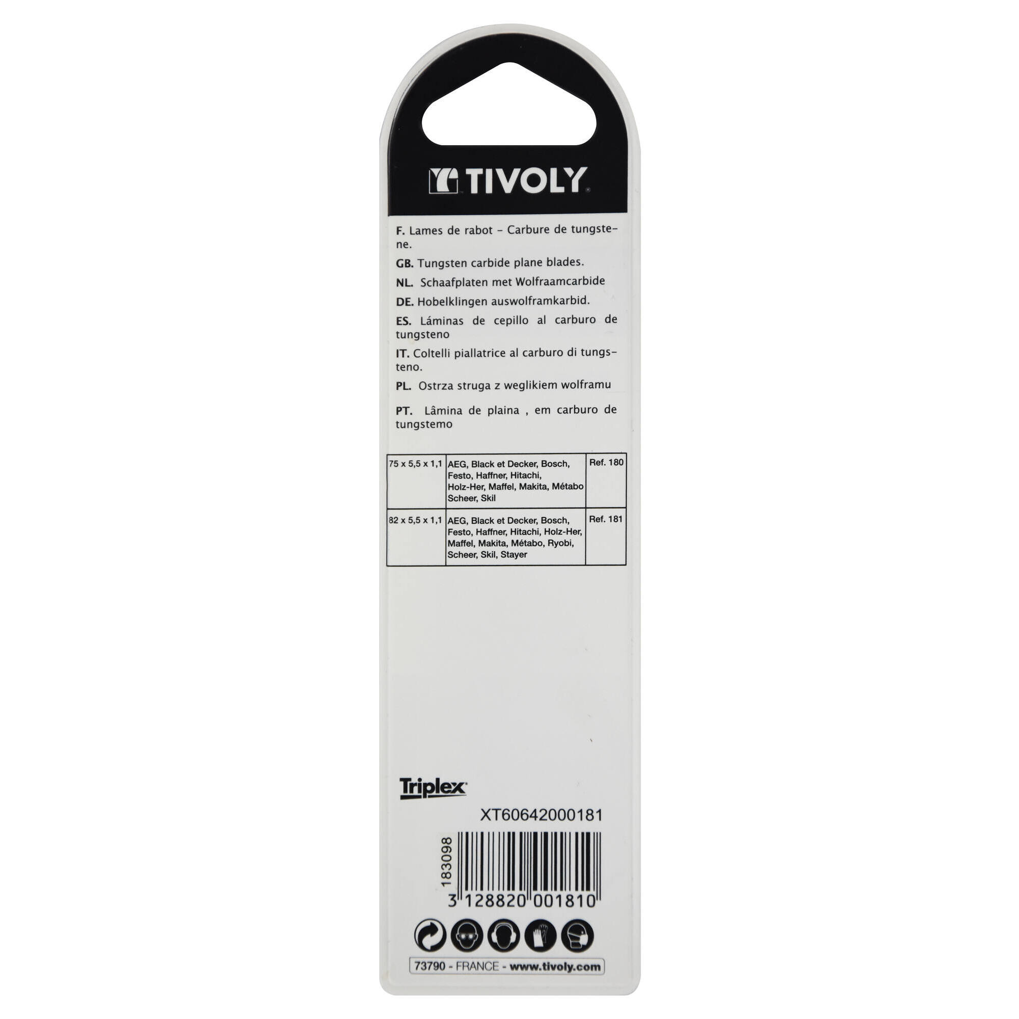 Hojas reversibles L75mm