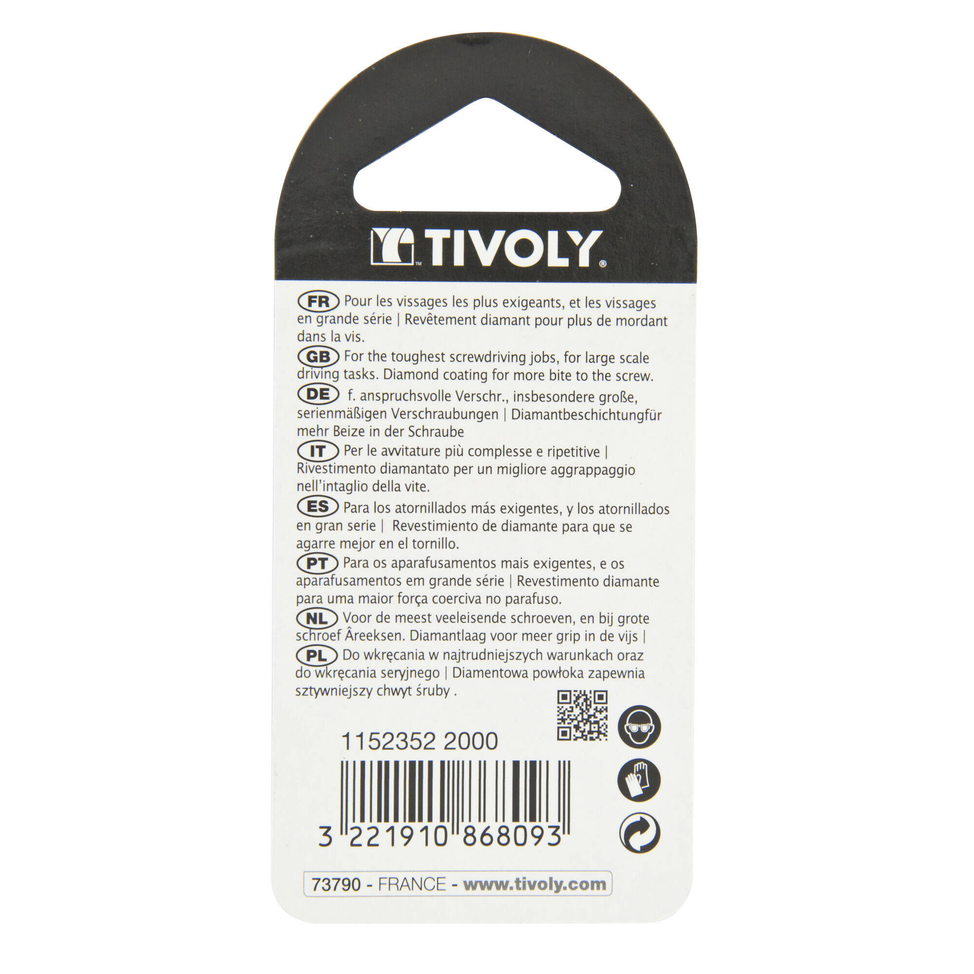 Punta de atornillar -Torsión diamante IMPACTO -Para tornillo Torx (Blíster) N°: N20 / L: 25