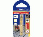 Punta de atornillar -Torsión diamante IMPACTO -Para tornillo Phillips (Blíster) N°: N2 / L: 50