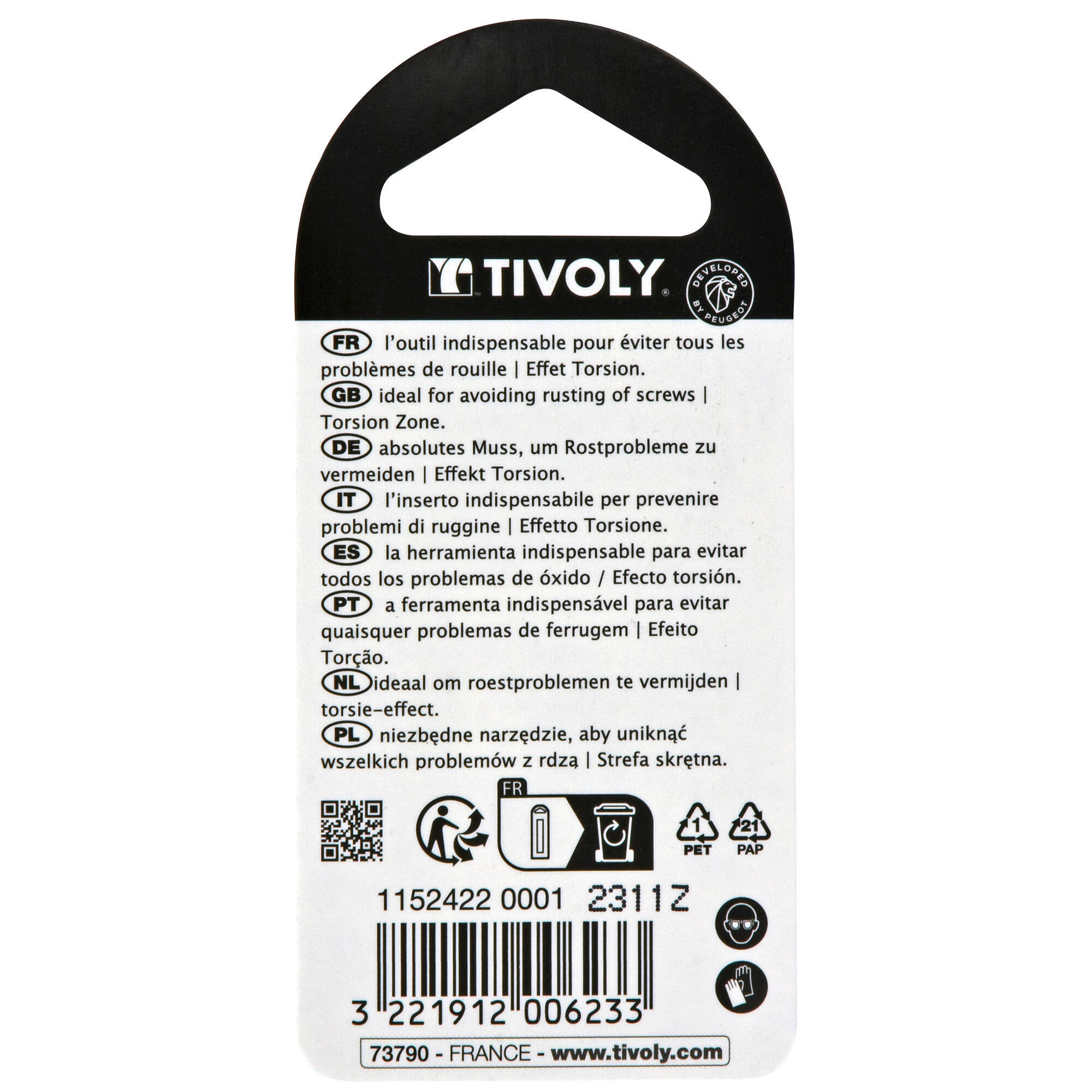 Punta de atornillar -Torsión ACERO INOXIDABLE -Para tornillo Pozidriv (Blíster) N°: N1-2-3 / L: 25