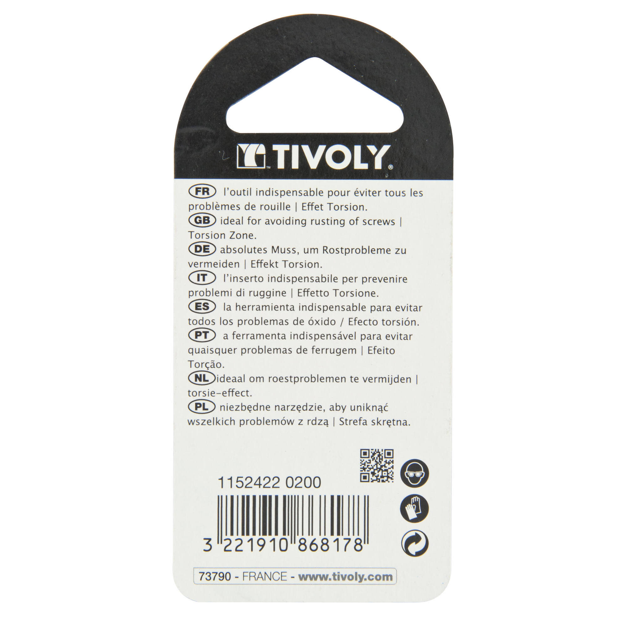 Punta de atornillar -Torsión ACERO INOXIDABLE -Para tornillo Pozidriv (Blíster) N°: N2 / L: 25