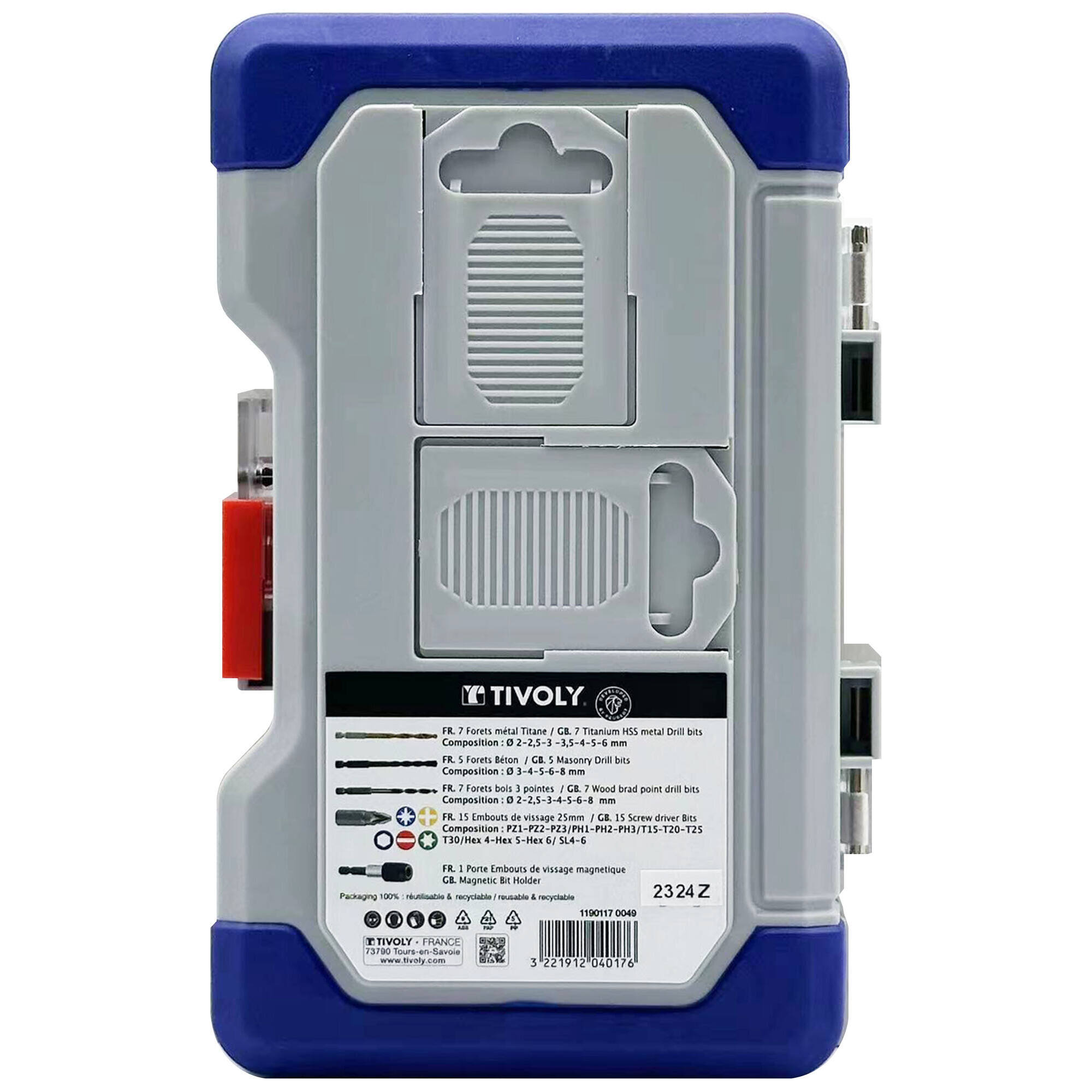 35 piezas -Estuche RANGER -Especial taladrado Metal / Hormigón / Madera + Atornillado hexagonal Quick Change