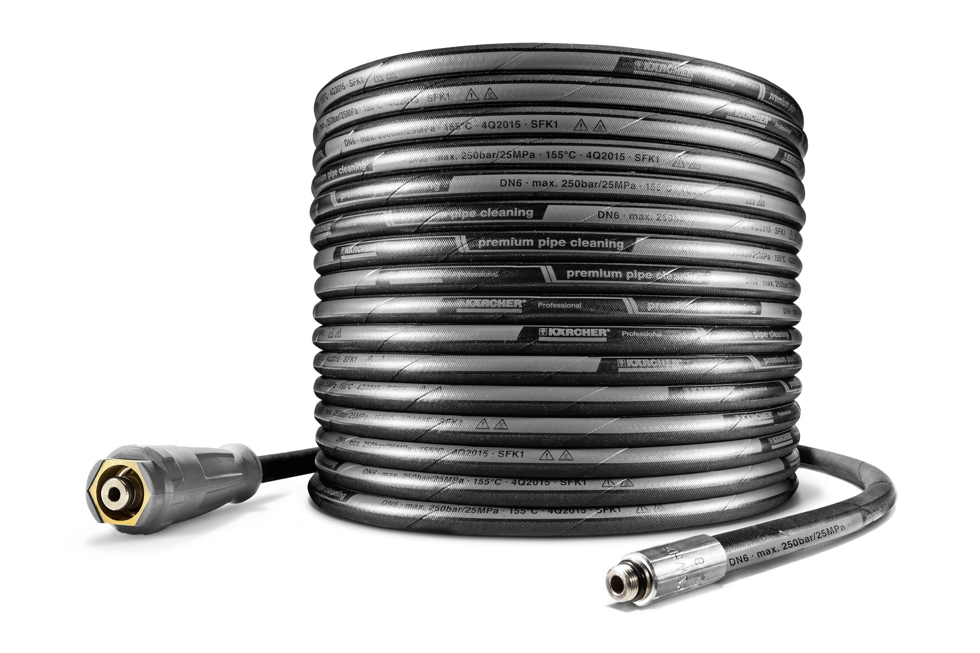 Manguera para limpieza de tuberías, DN 6, 10 m, máx. 250 bar