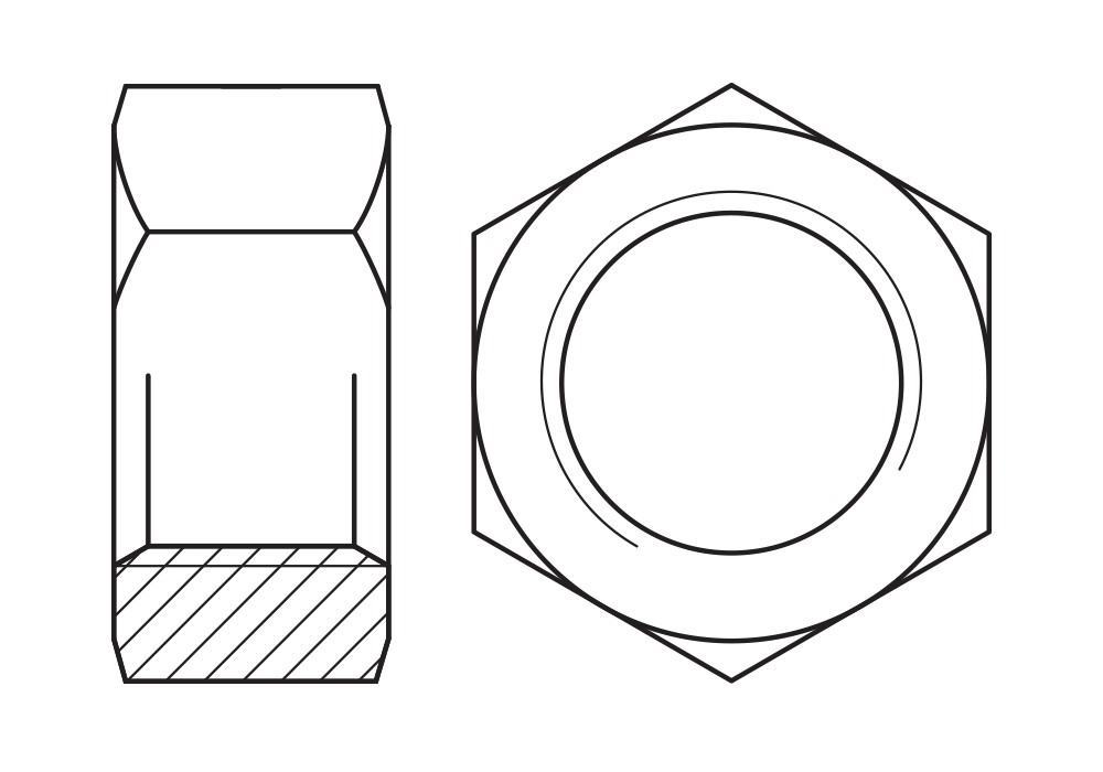 EN 14399-4 10 HDG, Tuerca hexagonal de estructura en acabado galvanizado en caliente