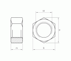 EN 14399-4 10 HDG, Tuerca hexagonal de estructura con certificación CE en acabado galvanizado en caliente