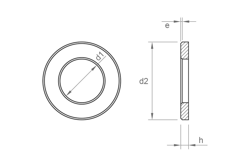 EN 14399-6 H HDG, Arandela de estructura en acabado galvanizado en caliente