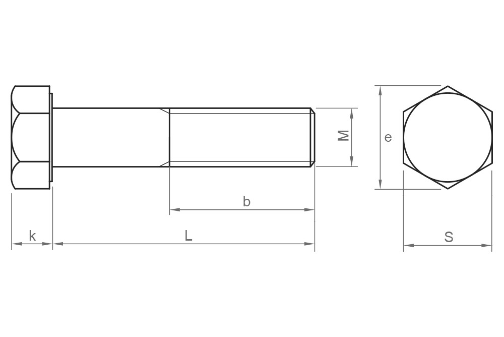 EN 14399-4 10.9 HV SET BL, Set de tornillería estructural de alta resistencia para precarga, sistema HV con marcado CE, acabado negro y calidad 10.9