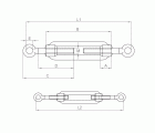 DIN 1480 E-E A4, Tensor anilla/anilla en acero inoxidable A4