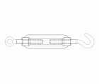 DIN 1480 H-E A4, Tensor gancho/anilla en acero inoxidable A4