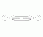 DIN 1480 H-H A4, Tensor gancho/gancho en acero inoxidable A4