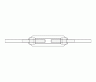 DIN 1480 SE, Tensor varilla soldar en acabado zincado