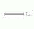 DIN 1481 ~ ISO 8752, Pasador elástico
