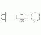 EN 15048 8.8 ZP - SET 4014+4032, (ISO 4014 + ISO 4032) Set de tornillería estructural de alta resistencia para uniones sin precarga con marcado CE, acabado zincado y calidad 8.8