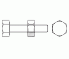 EN 15048 8.8 HDG - SET 4017+4032, (ISO 4017 + ISO 4032) Set de tornillería estructural de alta resistencia para uniones sin precarga con marcado CE, acabado galvanizado en caliente y calidad 8.8