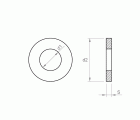 NFE 25514 [Z] A2, Arandela plana étroite [Z] en acero inoxidable A2