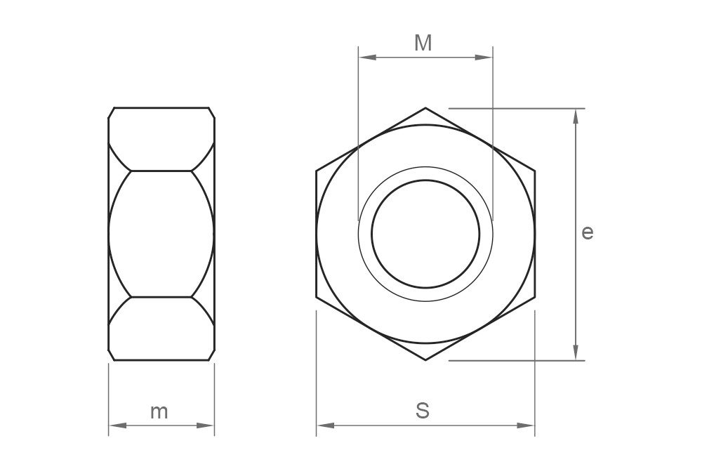 ISO 4032.8 ZP, Tuerca hexagonal en acabado zincado y calidad 8