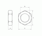 DIN 439 A2, Contratuerca en acero inoxidable A2