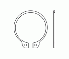 DIN 471 AISI 420, Anillo elástico para eje en acero inoxidable AISI 420