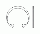 DIN 472 AISI 420, Anillo elástico para agujero en acero inoxidable AISI 420