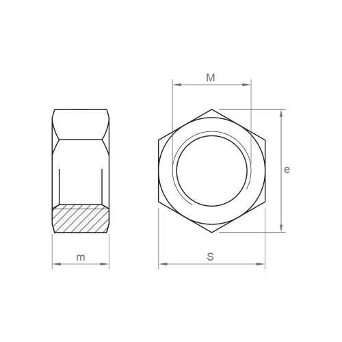 EN 14399-4 10 HDG, Tuerca hexagonal de estructura con certificación CE en acabado galvanizado en caliente