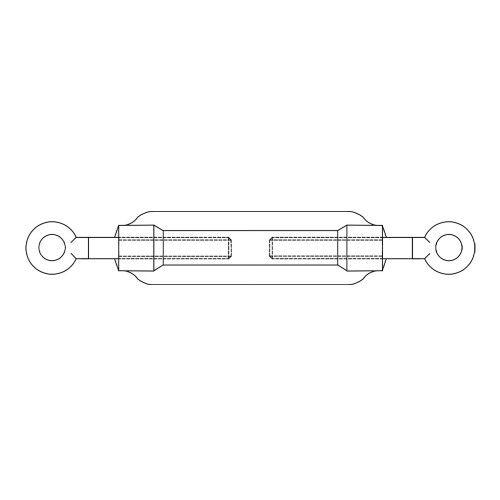 DIN 1480 E-E A4, Tensor anilla/anilla en acero inoxidable A4