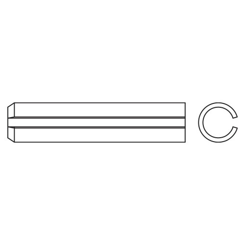 DIN 1481 ~ ISO 8752, Pasador elástico