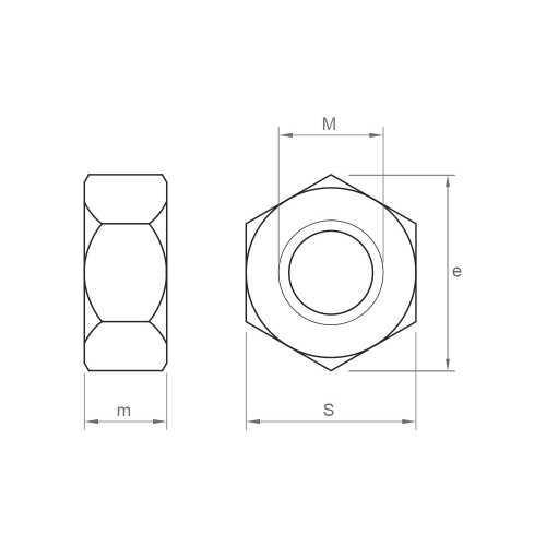 ISO 4032.8 ZP, Tuerca hexagonal en acabado zincado y calidad 8