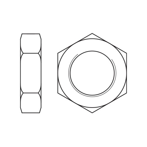 DIN 439 A2, Contratuerca en acero inoxidable A2