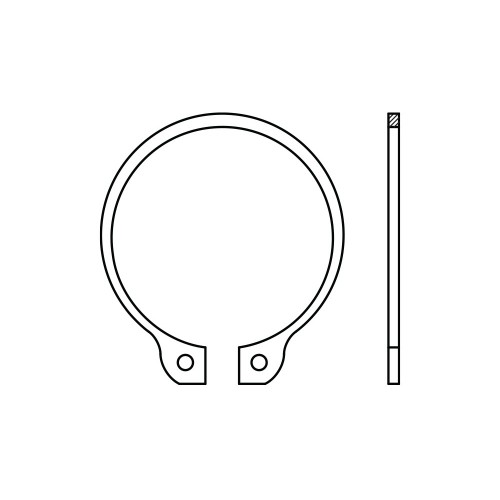 DIN 471 AISI 420, Anillo elástico para eje en acero inoxidable AISI 420