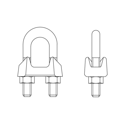 DIN 741 A4, Sujetacable en acero inoxidable A4
