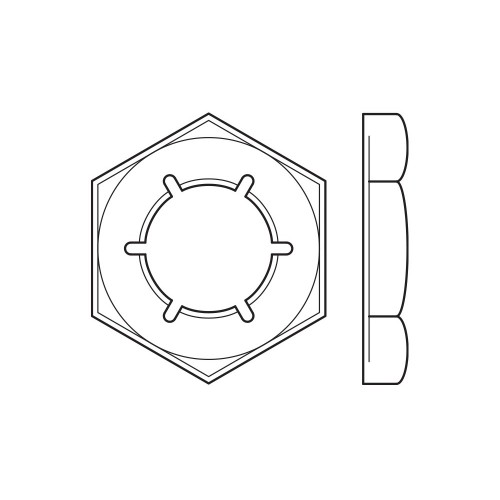 DIN 7967 BL, Tuerca hexagonal de seguridad en acabado negro