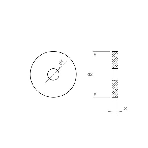 DIN 9021 A4 ~ ISO 7093, Arandela plana ancha en acero inoxidable A4