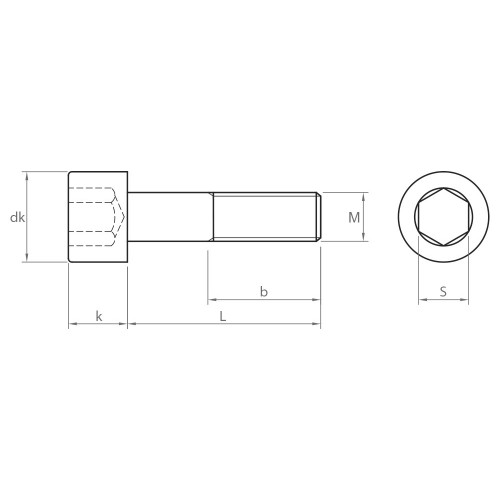 DIN 912 A4 ~ ISO 4762, Tornillo allen en acero inoxidable A4