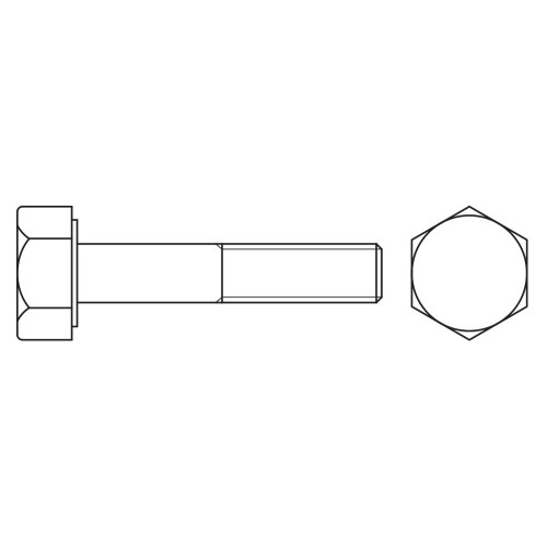 DIN 931 A2 ~ ISO 4014, Tornillo hexagonal con media rosca en acero inoxidable A2