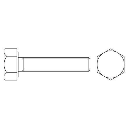 DIN 933 BR ~ ISO 4017, Tornillo hexagonal con rosca total de latón