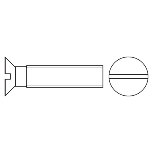 DIN 963 A2 ~ ISO 2009, Tornillo con cabeza avellanada en acero inoxidable A2