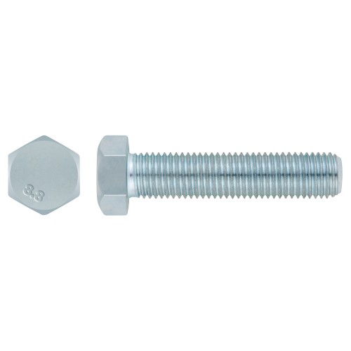 DIN 933 8.8 ZP ~ ISO 4017, Tornillo hexagonal con rosca total en acabado zincado y calidad 8.8