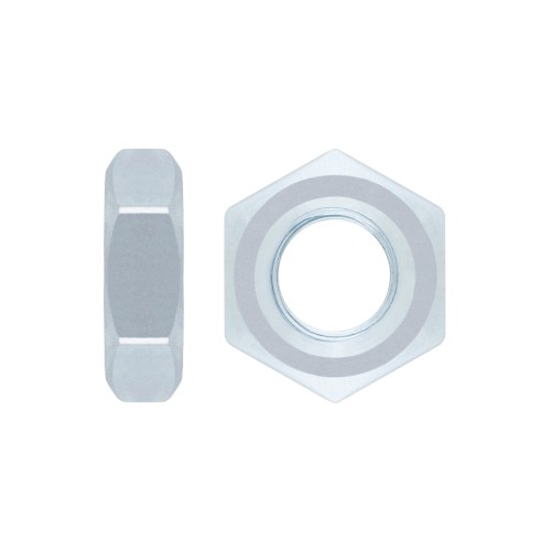 DIN 936 ZP ~ ISO 4035, Contratuerca hexagonal en acabado zincado
