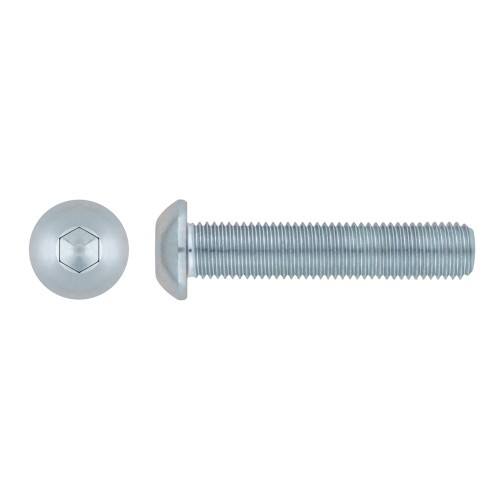 ISO 7380-1 10.9 ZP ~ ISO 7380, Tornillo allen de cabeza redonda en acabado zincado y calidad 10.9