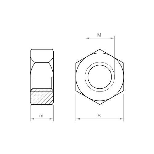 ROTAVATOR NUT BL, Tuerca rotavator en acabado negro